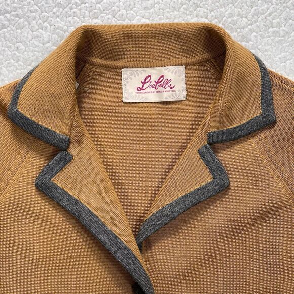 VTG Lisabella Wool Knit Blazer Women’s 12 Hong Kong 60s Mod Indie Retro Boho - Picture 2 of 14